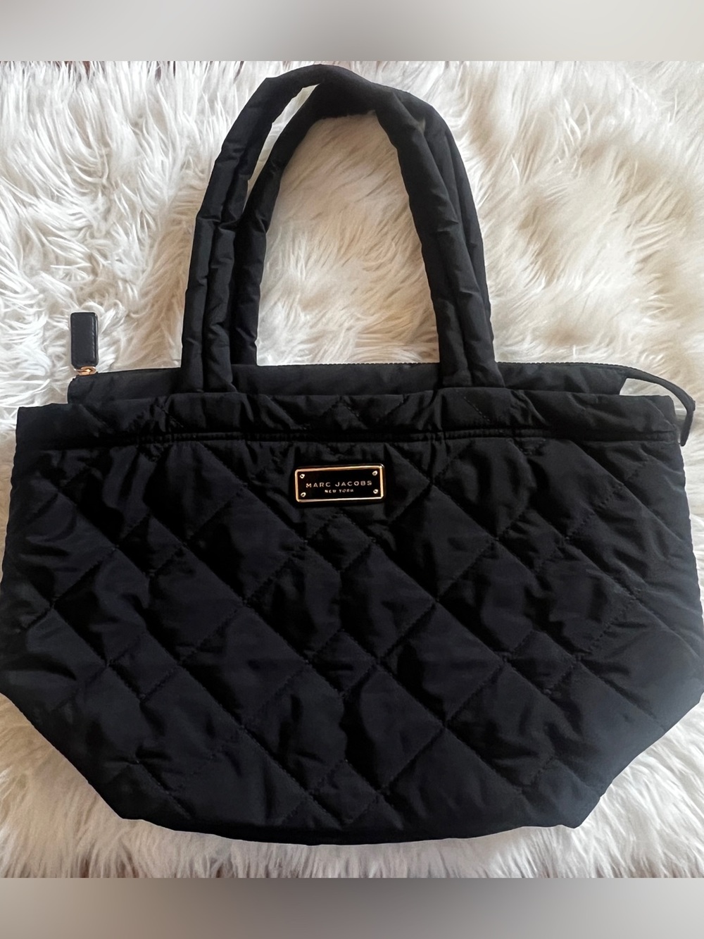 Marc Jacobs Quilted Nylon Medium Tote Bag - Black